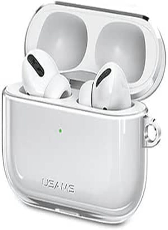 USAMS US-BH570 TPU Protective Cover for AirPods Pro – Clear | Shockproof Transparent Case | Scratch-Resistant & Slim Design